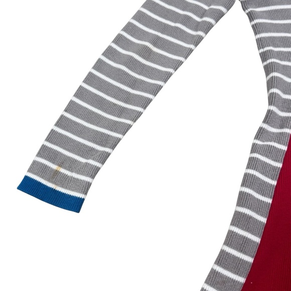 Hanna Andersson Gray Striped Rainbow Long Sleeve Sweater Dress Girls Size 6 7 - Picture 7 of 7